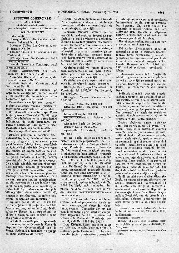 Monitorul Oficial 1943